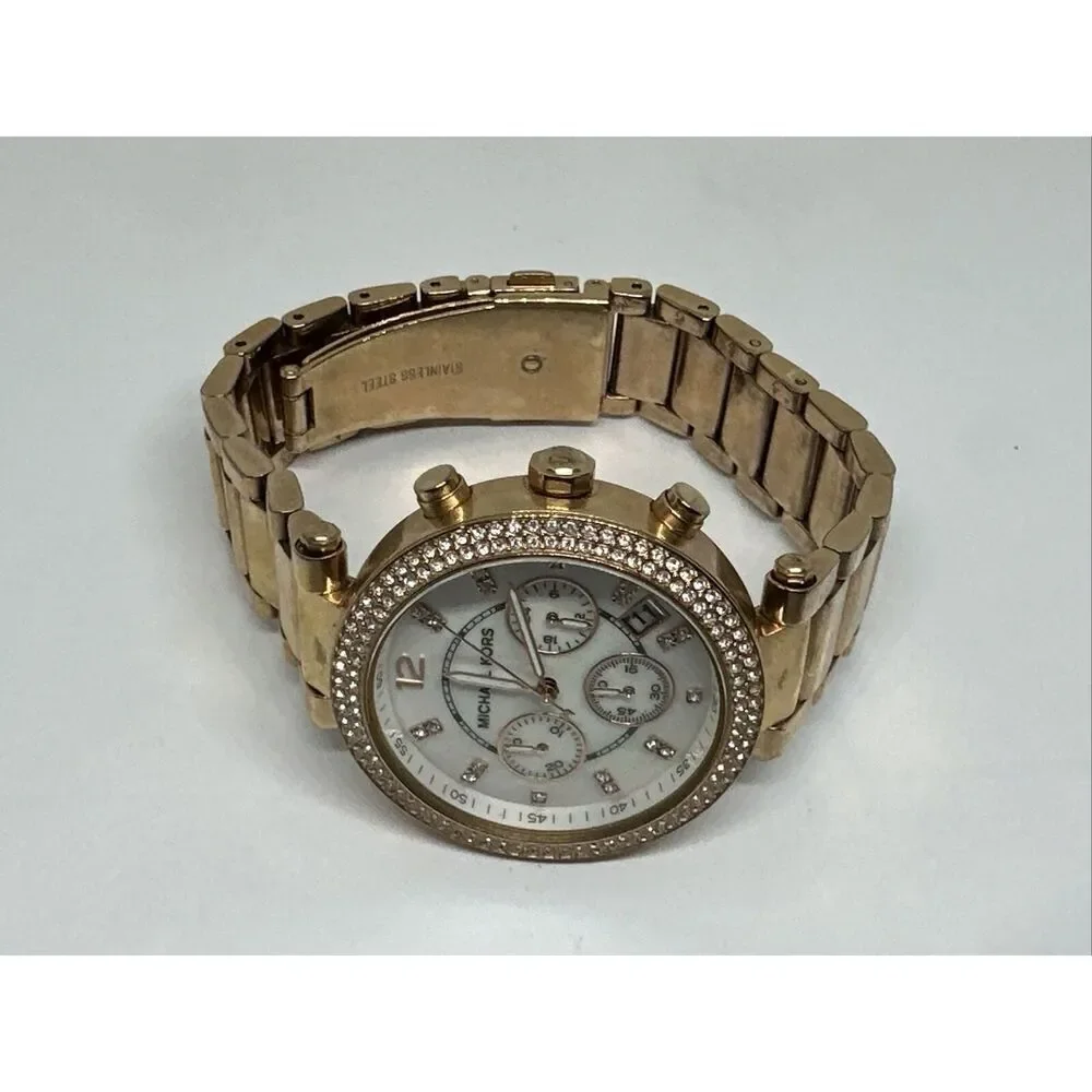 Michael Kors Parker MK5491 Women's Gold Stainless Steel Analog Dial Watch NUL34